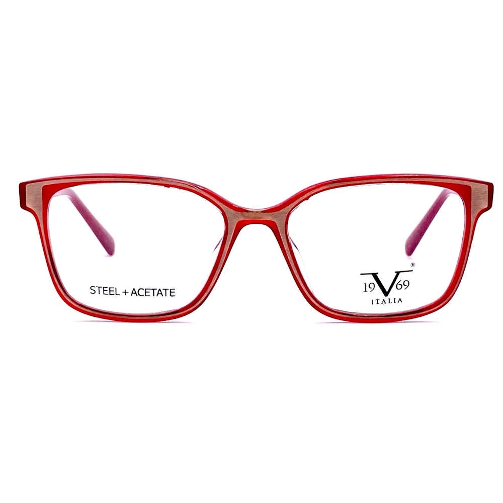 Versace 1969 Eyeglasses Acetate & Steel inRed & Matt Gold New from Optician’s